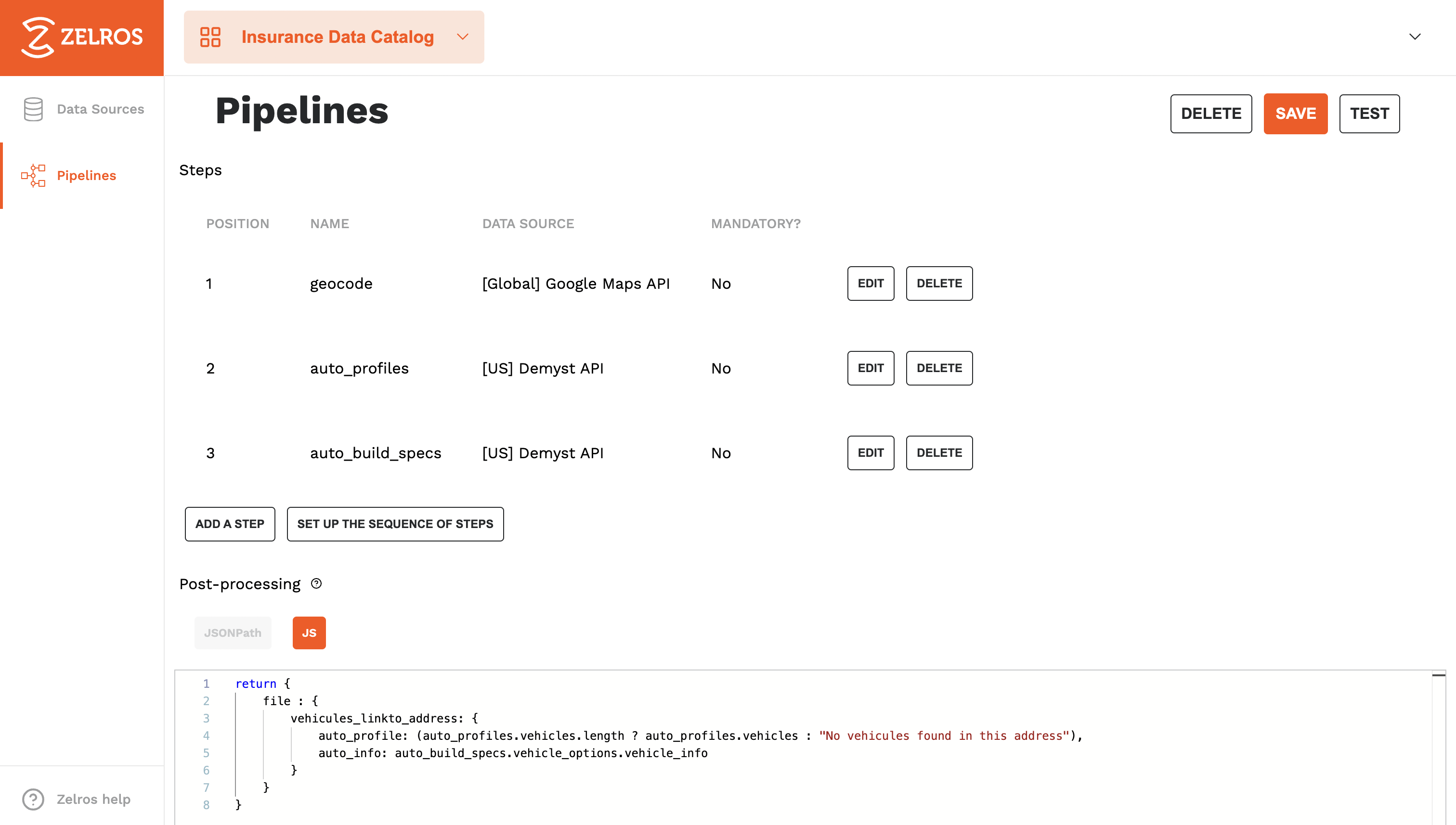 Insurance Data Catalog